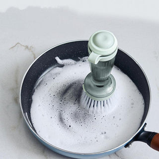 Pot Brush Dish Brush Dish Scrub Brush With Soap Dispenser For Dishes Kitchen Sink Pot Pan Scrubbing 1 Brush 2 Refills - euphoria