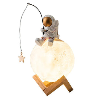 Astronaut Figurines Home Decoration Resin Space Man Miniature Night Light Humidifier Cold Fog Machine Accessories - euphoria